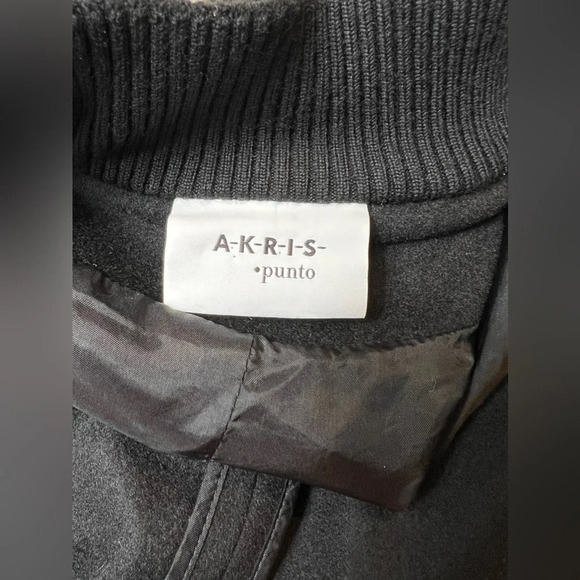 AKRIS PUNTO WOMENS MOCK NECK FULL ZIP BLAZER JACKET CREAM BLACK SIZE US 8 WOOL - Picture 12 of 13